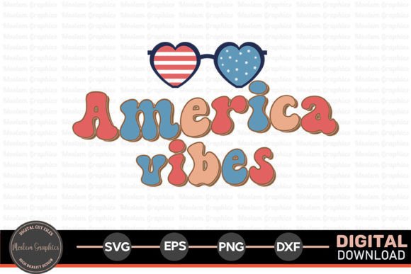 America Vibes - 4th of July Retro SVG