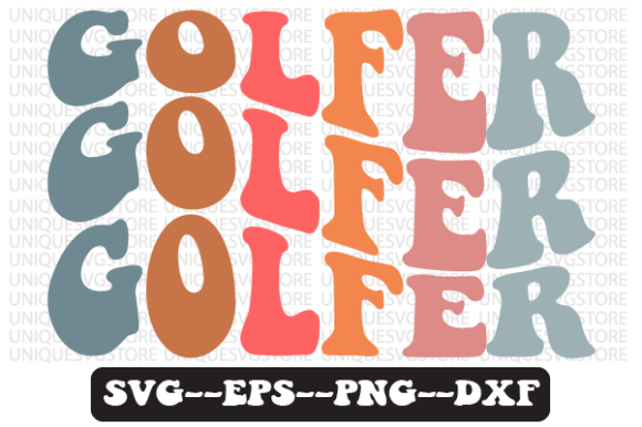 Golfer Wavy Retro Svg Design Review