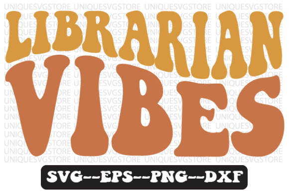 Librarian Vibes Wavy Retro Svg Design Review