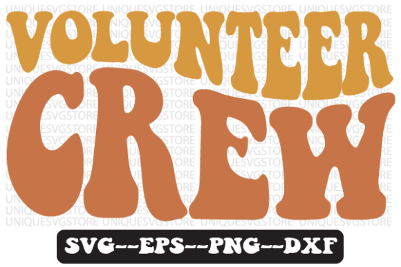 Volunteer Crew Groovy Retro Svg Design Review